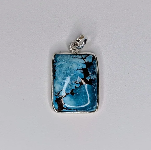Turquoise Pendant S925 Sterling Silver - Picture 1 of 3